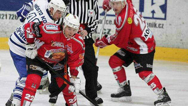 Z hokejového utkání druhé ligy Kolín - Klatovy (2:6)