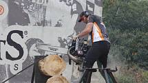 Nedělní odpoledne ve Viticích zpestřil Timbersports.