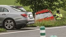Dopravní nehoda u Veltrub v pátek 15. května 2020.