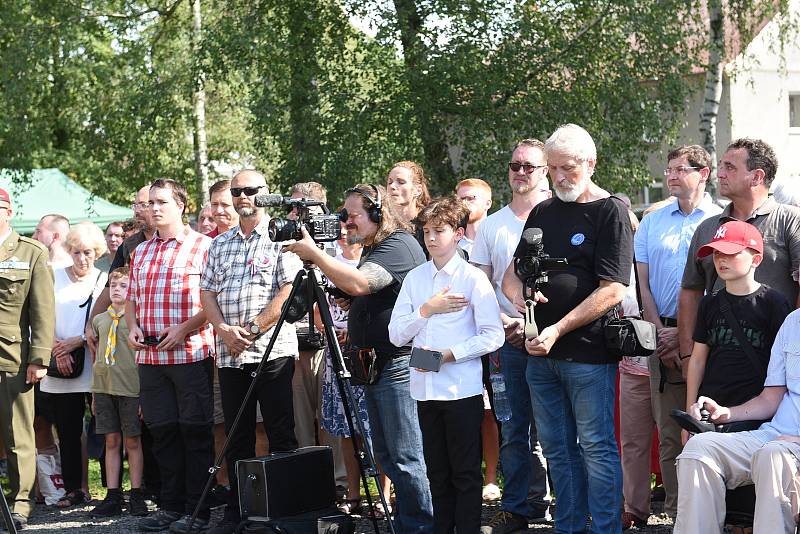 Z otevření památníku 3. odboje v Lošanech u Kolína v pátek 26. srpna 2022.