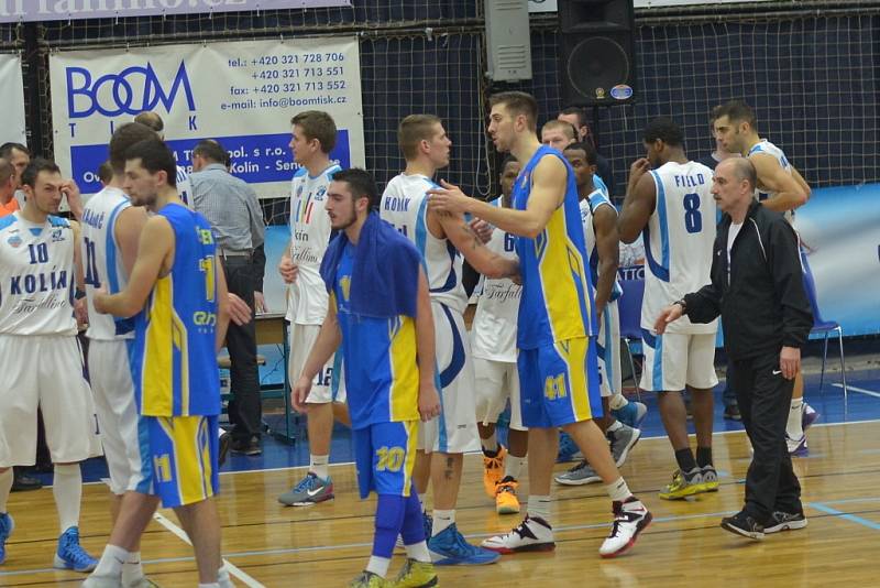 Z utkání Mattoni NBL BC Farfallino Kolín - BK Opava (83:80)