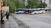 Autobusové nádraží v Kolíně před zahájením rekonstrukce