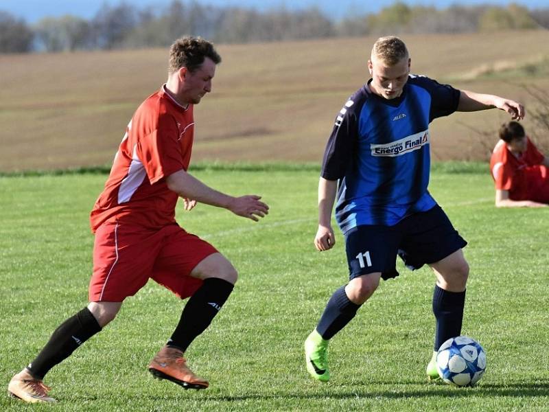 Z utkání okresního přeboru Dobré Pole - Radim (2:0).