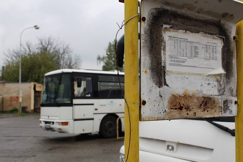 Autobusové nádraží v Kolíně před zahájením rekonstrukce