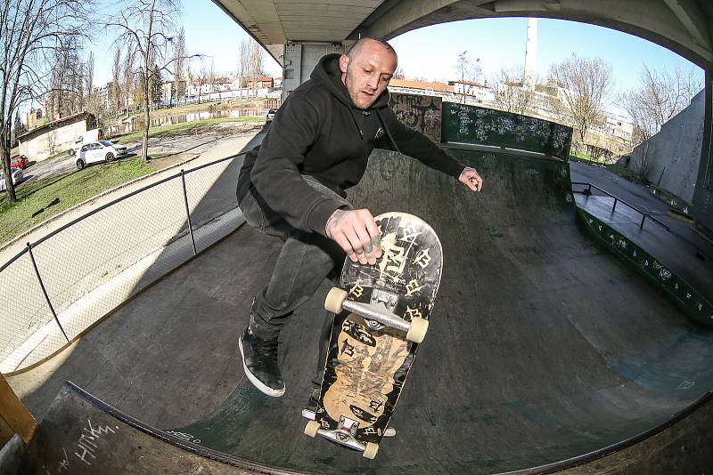 Kolínský skateboardista Vladimír Blecha.