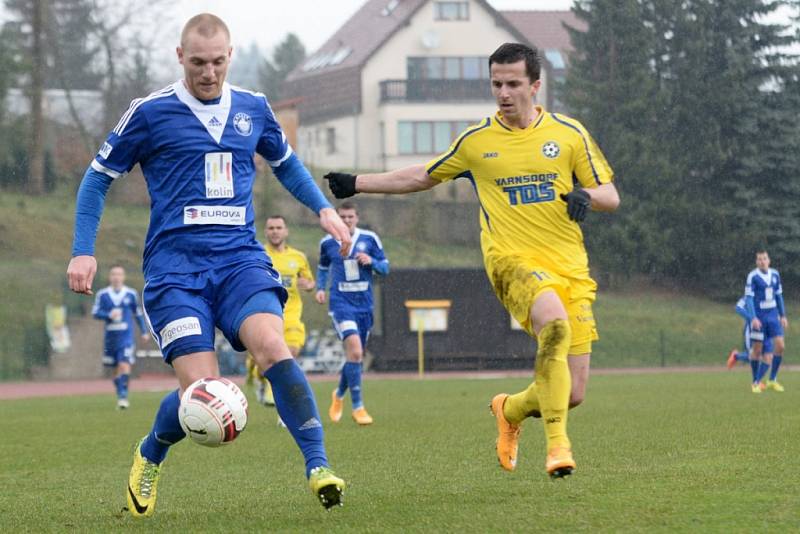 Z utkání Varnsdorf - FK Kolín (3:1).