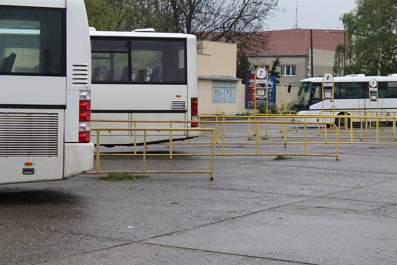 Autobusové nádraží v Kolíně před zahájením rekonstrukce