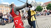Z pozvánky na rekonstrukci historické bitvy 'Čas králů' na Karlově náměstí v Kolíně.