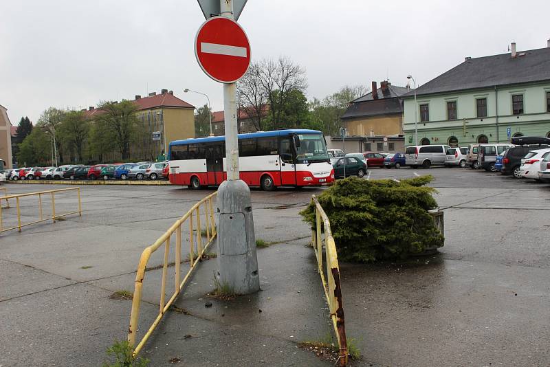 Autobusové nádraží v Kolíně před zahájením rekonstrukce