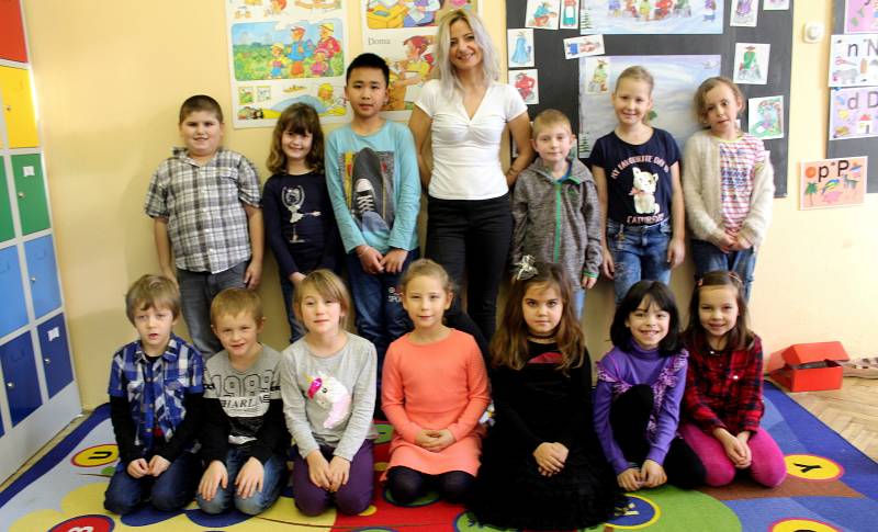 Základní škola Zásmuky, třída I. B  s učitelkou Lucií Šebkovou