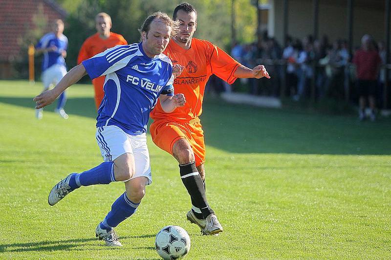 Z utkání I. B třídy Libodřice - Velim B (2:5).