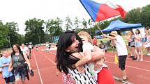 Hry pro radost na atletickém stadionu Mirka Tučka v Kolíně.