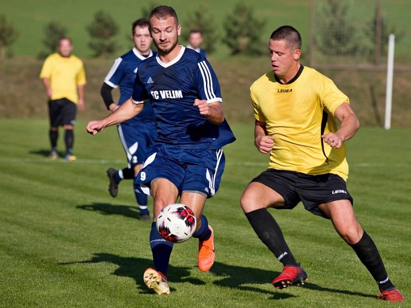 Z utkání Libodřice - Velim B (3:2).