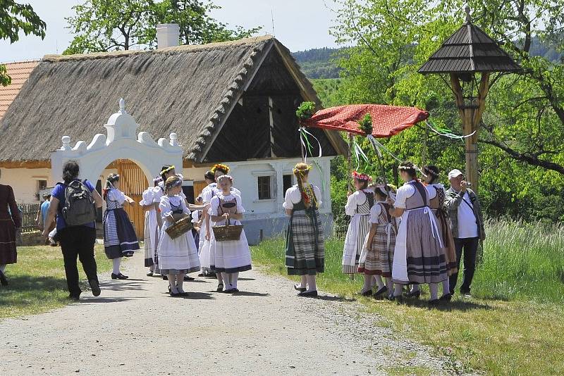 Letnice v kouřimském skanzenu.