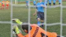 Z utkání Kouřim - Krakovany (2:2, PK 4:3).