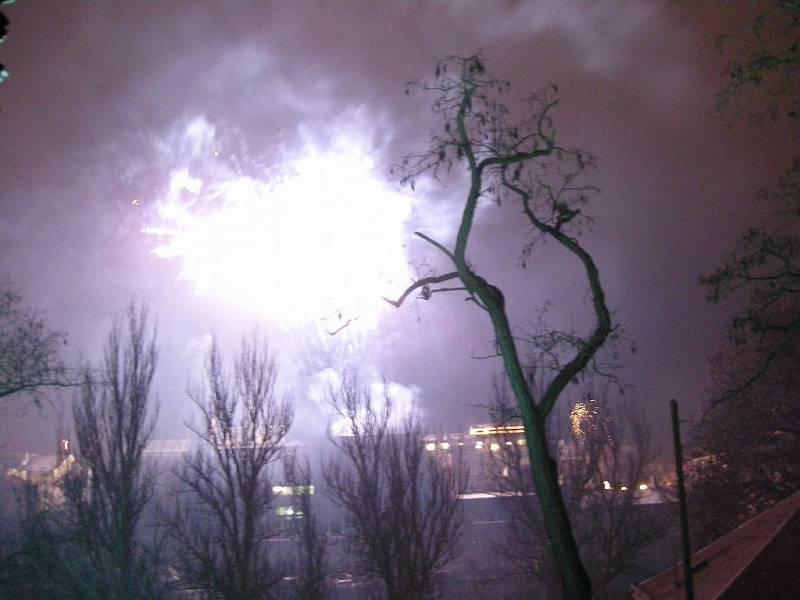 Oslavy příchodu nového roku pohledem z kolínské Práchovny