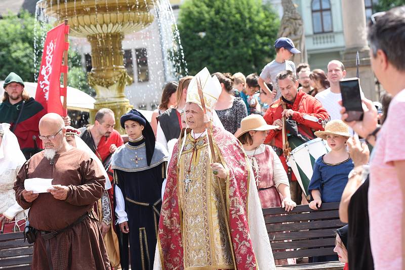 Z pozvánky na rekonstrukci historické bitvy 'Čas králů' na Karlově náměstí v Kolíně.