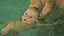 Plavání dětí ve Vodním světě Kolín