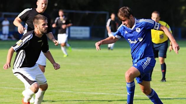 Z utkání I. A třídy Český Brod B - Úvaly (6:1).