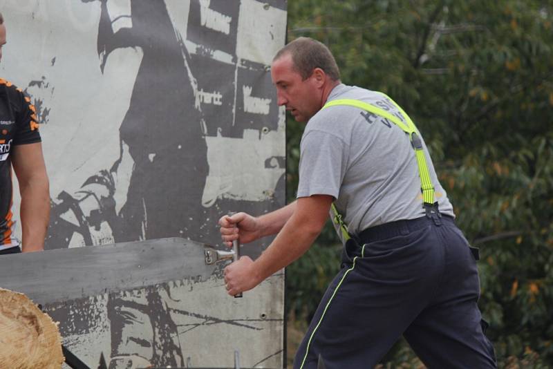 Nedělní odpoledne ve Viticích zpestřil Timbersports.