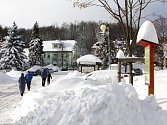 Sněhová nadílka v Černém Dole