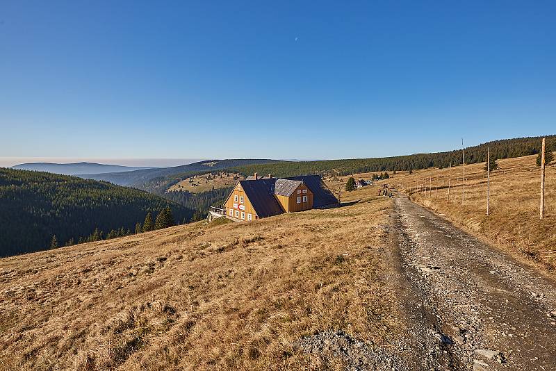 Krkonoše v neděli 8. listopadu 2020.