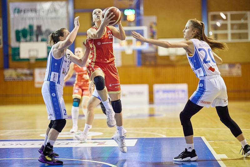 Utkání 7. kola RENOMIA ŽBL basketbalistek: BK Loko Trutnov - BLK Slavia Praha (79:82).