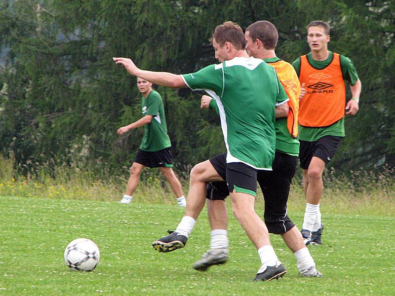 Bohemians 1905 při tréninku v Krkonoších.