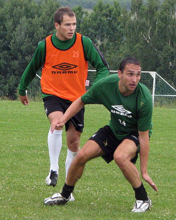 Bohemians 1905 při tréninku v Krkonoších.