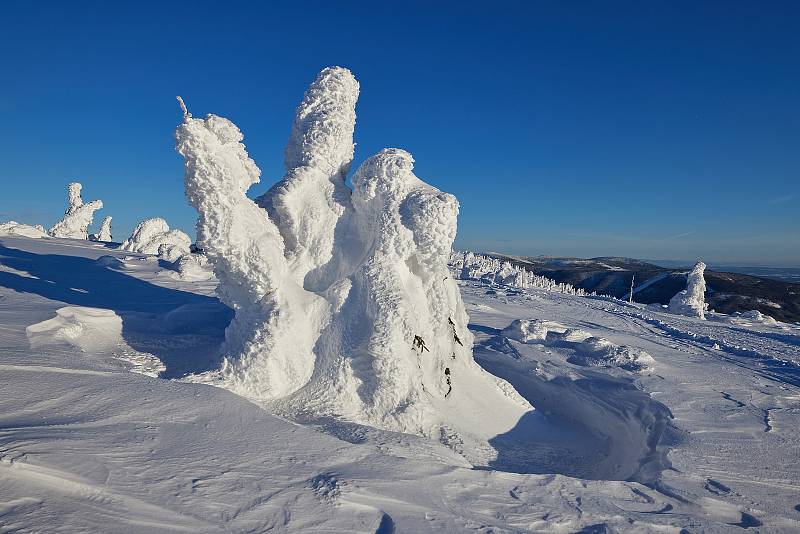 Západní Krkonoše na začátku tohoto týdne.