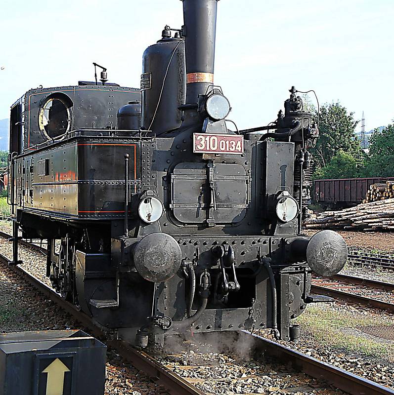 Krkonošemi profrčely historické lokomotivy, představily se také na vlakovém nádraží ve Vrchlabí.