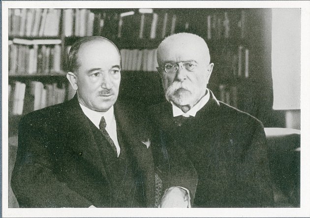 Edvard Beneš a Tomáš Garrigue Masaryk - dva první českoslovenští prezidenti. Oba zavítali na Trutnovsko.