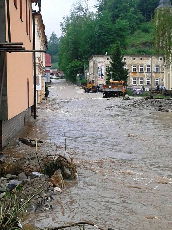 Povodně na Trutnovsku: Svoboda nad Úpou