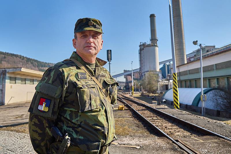 Plukovník Tomáš Rak, ředitel Krajského vojenského velitelství v Hradci Králové.