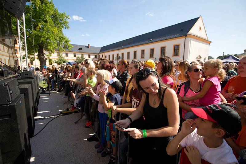 Při Vinobraní v Kuksu teklo po kaskádovém schodišti v barokním areálu v Kuksu víno.