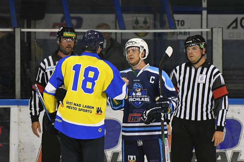 Vrchlabští hokejisté si v přípravě hravě poradili s ústeckým Slovanem.