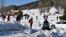 Krkonošské středisko Strážné se v sobotu zaplnilo návštěvníky.