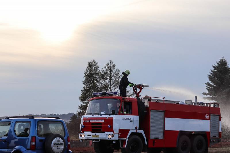 Požár v Horní Kalné.