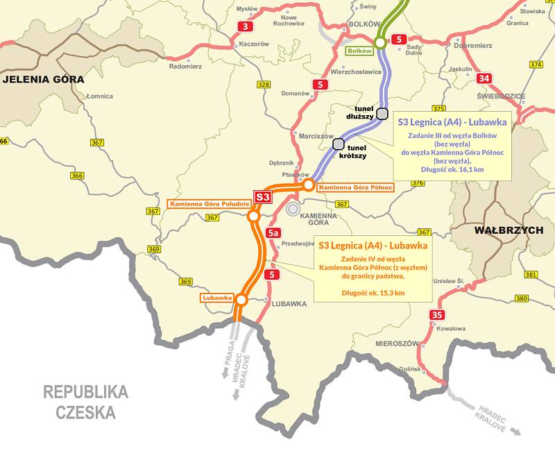 Poláci staví závěrečný úsek rychlostní silnice S3, která se napojí na hranicích na českou dálnici D11.