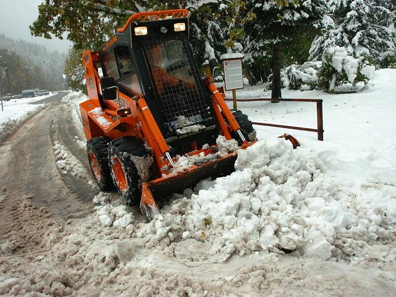 Říjnový příval sněhu v Horním Maršově
