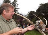 MODERÁTOR Pavel Kudrna si s lemurem Pepou podal dokonce ruku.