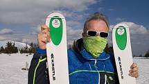 Rudolf Kopek tento týden dvakrát vyrazil na zdravotní skialpinistickou procházku. Na horách potkal minimum lidí.