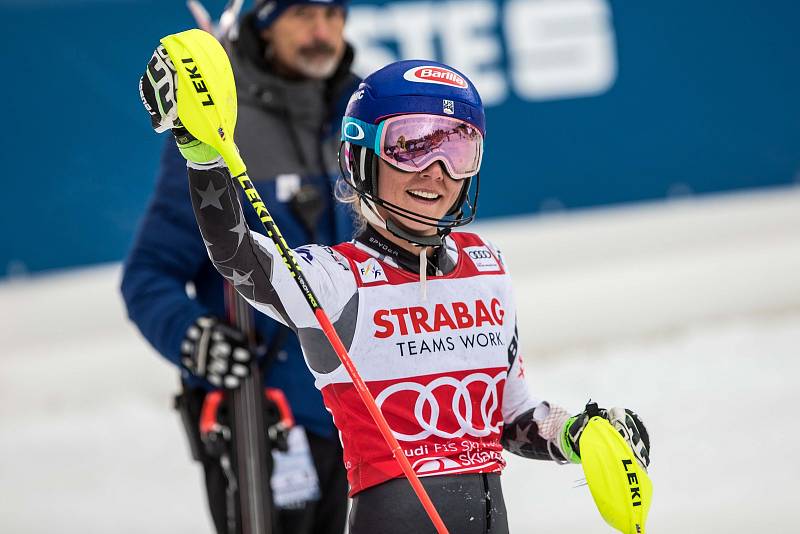 Vítězka Mikaela Shiffrin, Světový pohár ve Špindlerově Mlýně (webfoto)