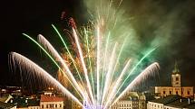Novoroční oslavy a ohňostroj v Trutnově