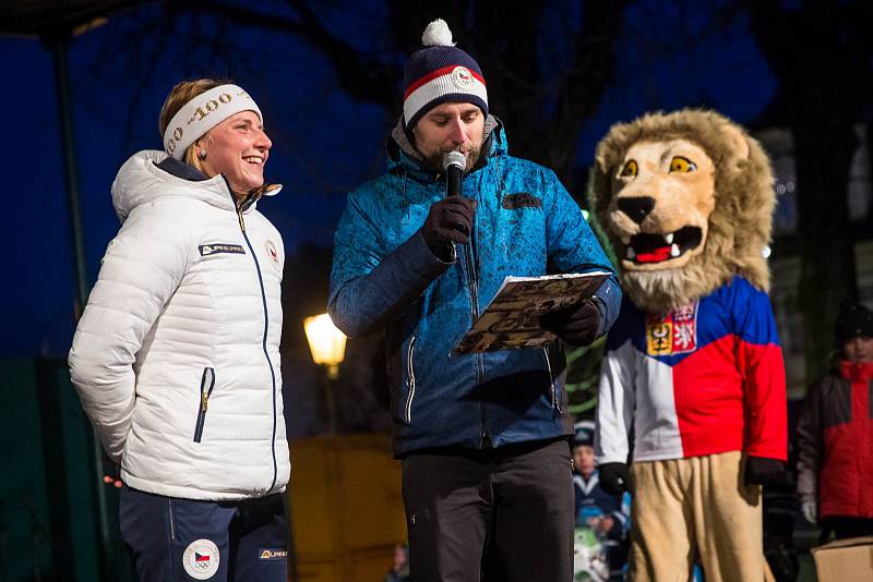 Slavnostní přivítání olympioniků ve Vrchlabí