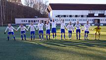 Fotbalisté Trutnova v podzimní derniéře přestříleli Velké Hamry 5:2. Hattrickem se blýskl Matějka.