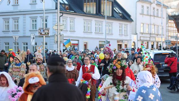 Masopustní outerek ve Vrchlabí.