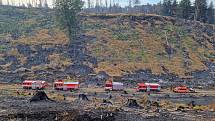 Dobrovolní hasiči z Horního Maršova zasahovali v Hřensku u rozsáhlých požárů v Národním parku České Švýcarsko.