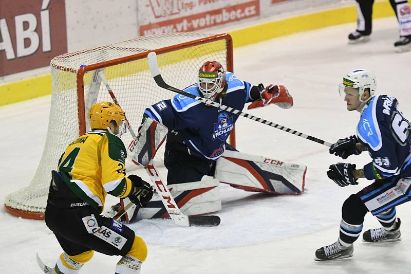 Vrchlabští hokejisté doma nezvládli úvodní třetinu zápasu proti Vsetínu. Závěrečný nápor přišel pozdě.