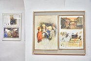 Z vernisáže výstavy Ateliér Jiřího Gruse v Galerii města Trutnova.